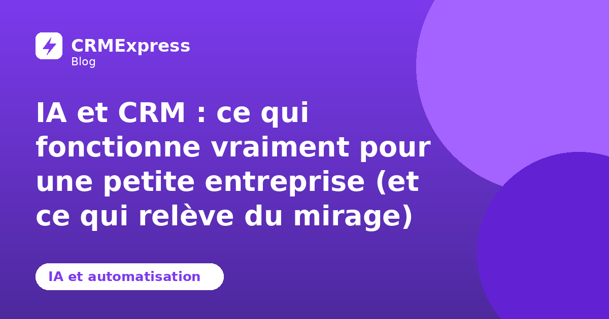 Illustration : IA et CRM — blog CRMExpress