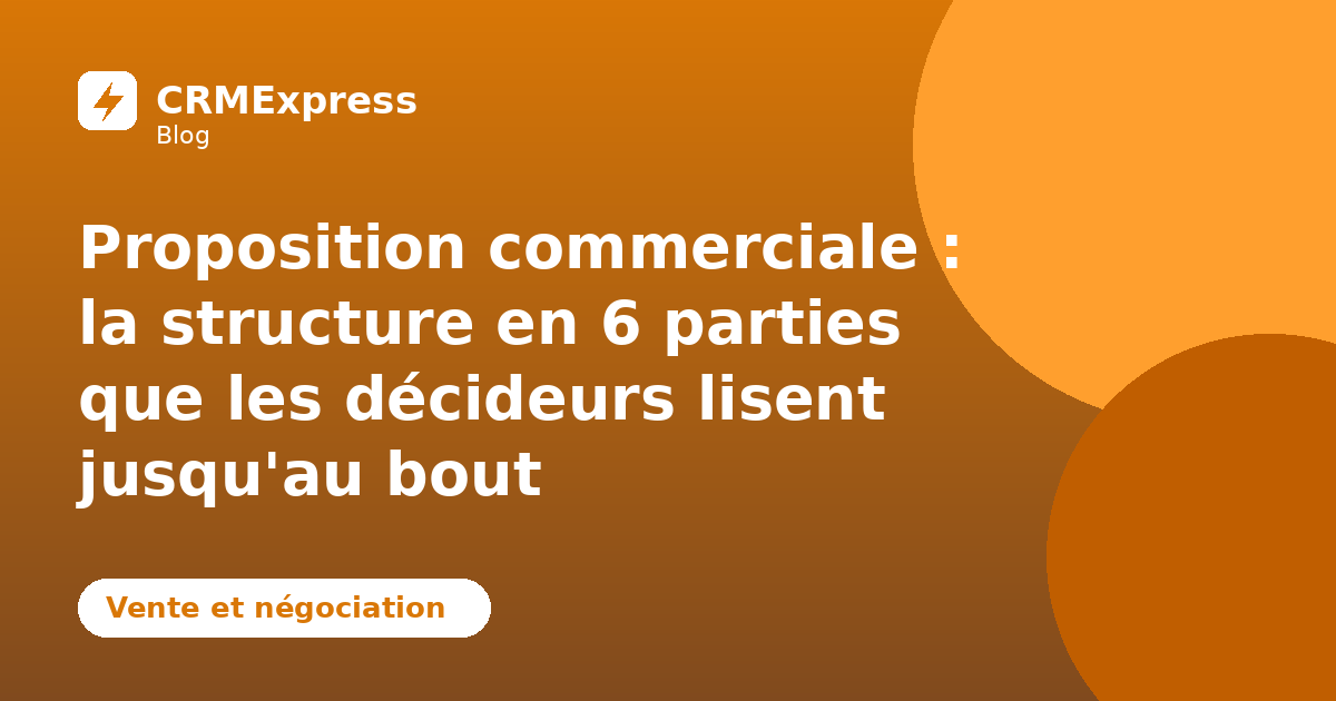 Illustration : Proposition commerciale — blog CRMExpress
