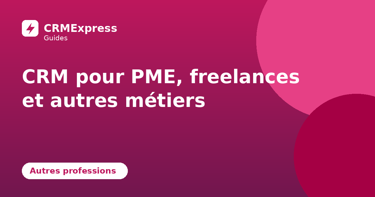 Méthodologie CRM pour PME, freelances et autres métiers
